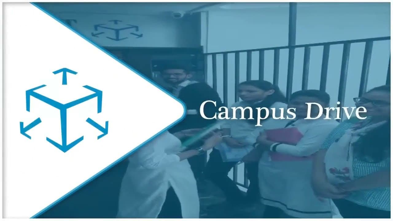Students at a TOPS Campus Drive — recruiters interviewing on-site