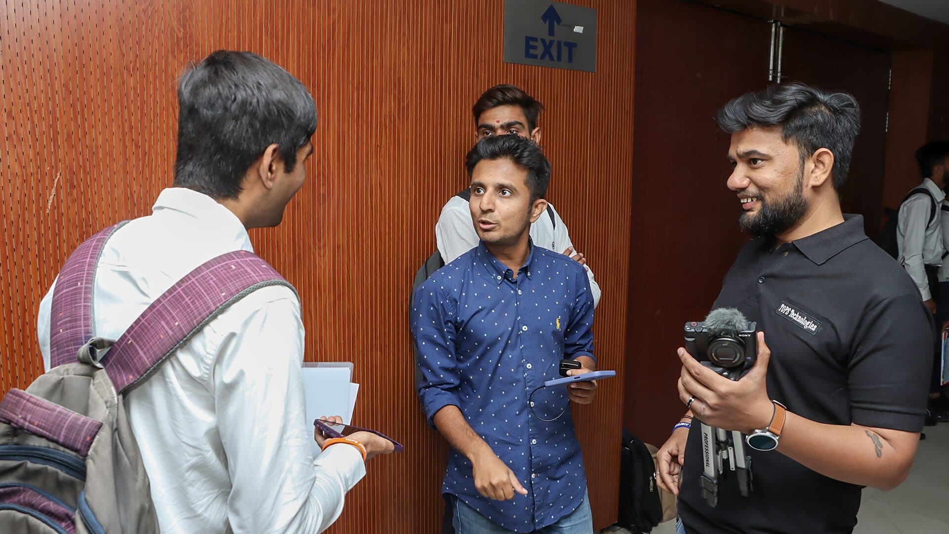 Candidates between interview rounds