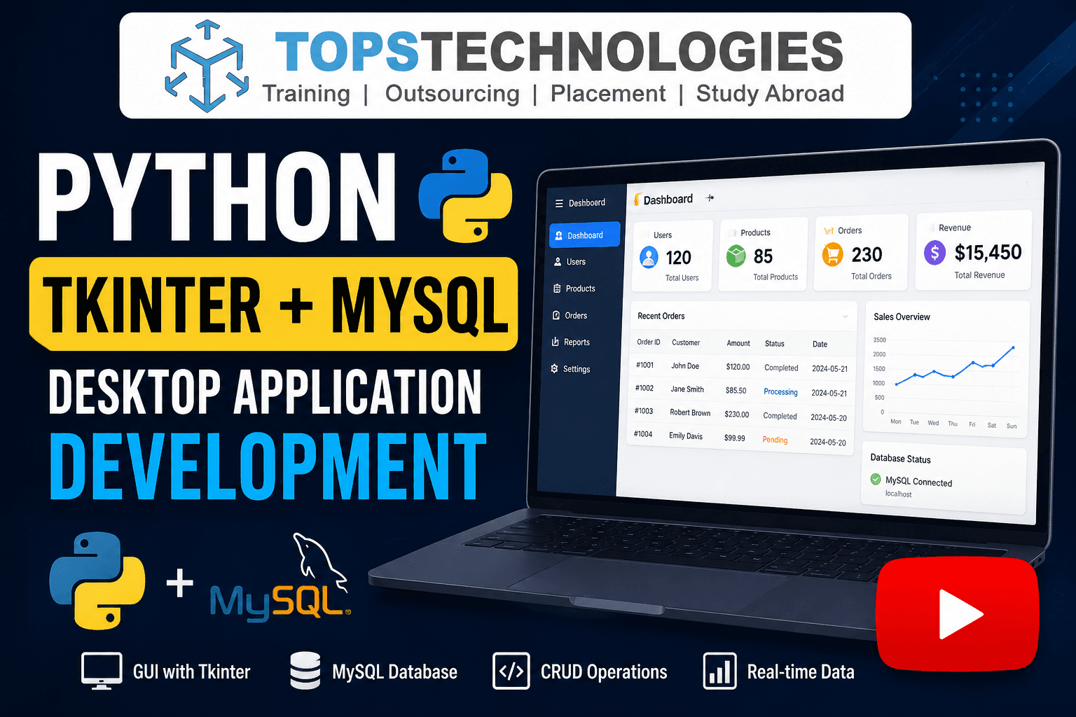 Python Tkinter + MySQL Desktop Application Development