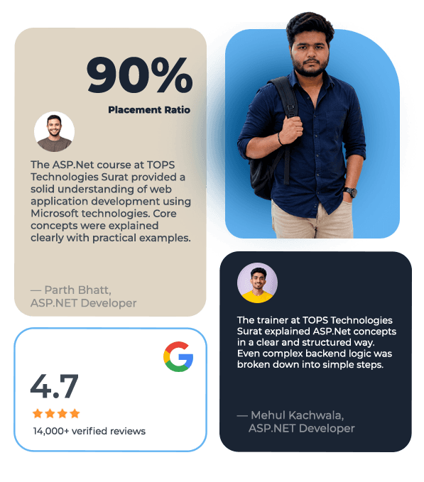 Online ASP.NET Course at TOPS — placement and ratings