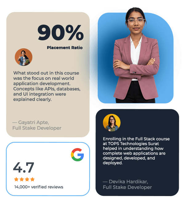 Full Stack Development with AI at TOPS — placement and ratings