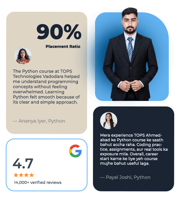 Python Full Stack Development with AI at TOPS — placement and ratings