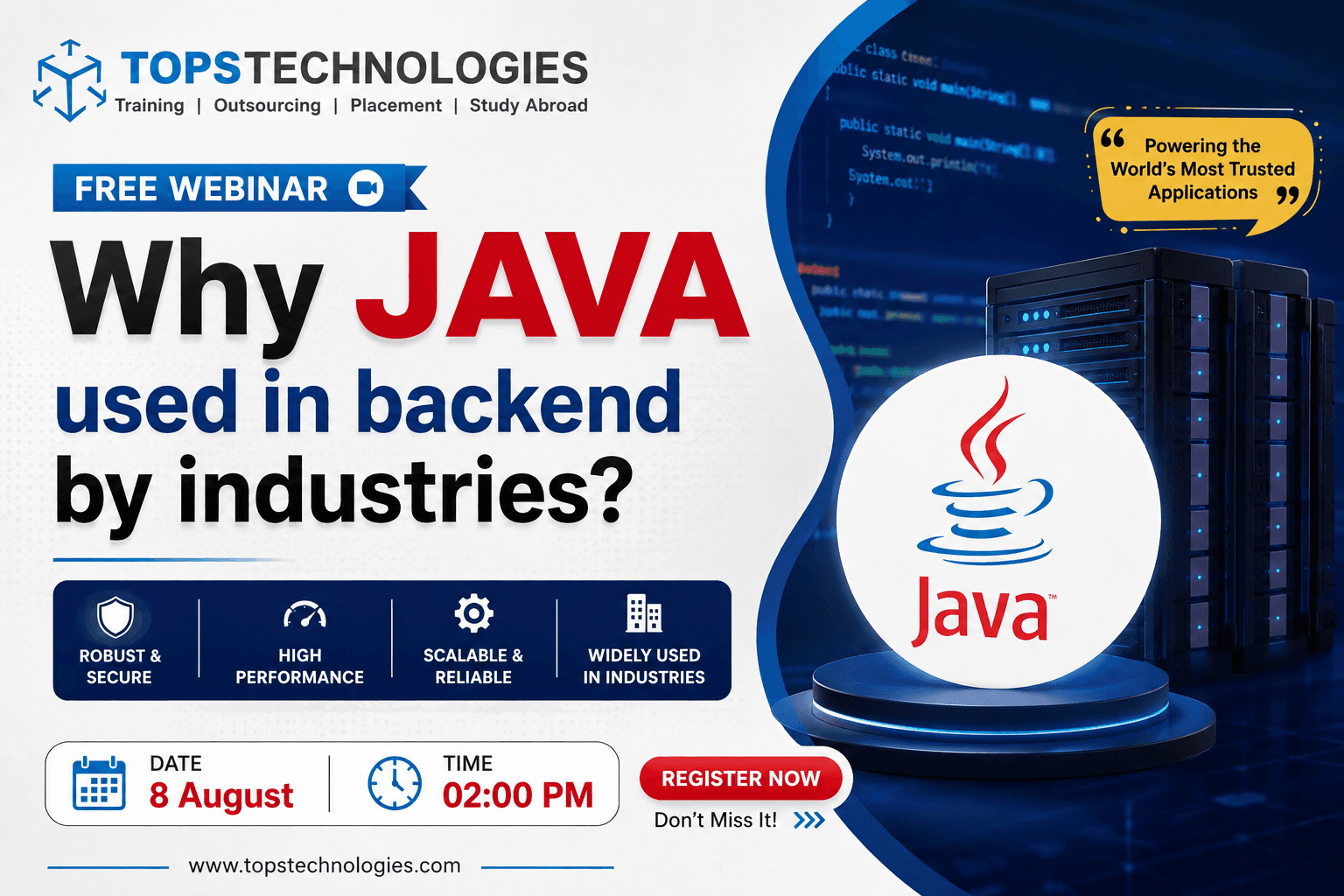 Why JAVA used in backend by industries?